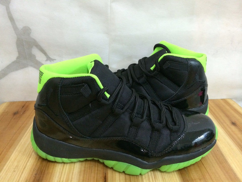 Air Jordan 11 Mens Shoes Aaa Black/Green Online